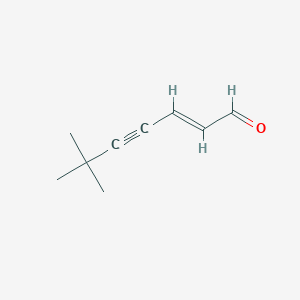 molecular formula C₉H₁₂O B1141948 (E)-6,6-dimethylhept-2-en-4-ynal CAS No. 138139-82-9