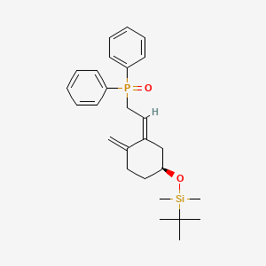 molecular formula C27H37O2PSi B1141949 (S,Z)-(2-(5-((tert-butyldimethylsilyl)oxy)-2-methylenecyclohexylidene)ethyl)diphenylphosphine oxide CAS No. 100858-27-3
