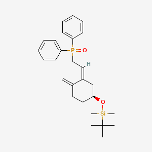 molecular formula C₂₇H₃₇O₂PSi B1141949 (S,Z)-(2-(5-((tert-butyldimethylsilyl)oxy)-2-methylenecyclohexylidene)ethyl)diphenylphosphine oxide CAS No. 100858-27-3
