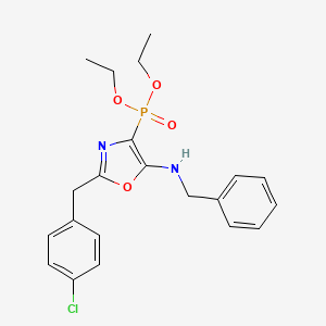 molecular formula C21H24ClN2O4P B11419527 Diethyl [5-(benzylamino)-2-(4-chlorobenzyl)-1,3-oxazol-4-yl]phosphonate 