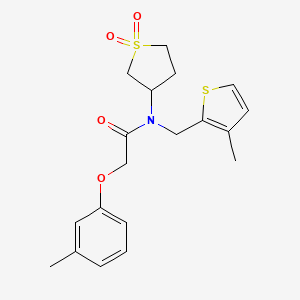 molecular formula C19H23NO4S2 B11419578 N-(1,1-dioxidotetrahydrothiophen-3-yl)-2-(3-methylphenoxy)-N-[(3-methylthiophen-2-yl)methyl]acetamide 
