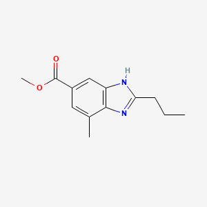 molecular formula C₁₃H₁₆N₂O₂ B1141963 Methyl 7-methyl-2-propyl-1H-benzo[d]imidazole-5-carboxylate CAS No. 152628-00-7