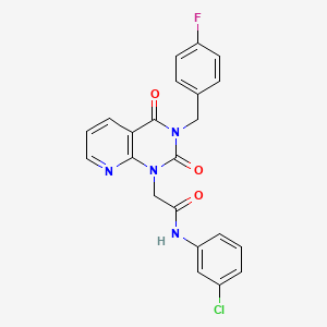 molecular formula C22H16ClFN4O3 B11419742 N-(3-chlorophenyl)-2-{3-[(4-fluorophenyl)methyl]-2,4-dioxo-1H,2H,3H,4H-pyrido[2,3-d]pyrimidin-1-yl}acetamide 
