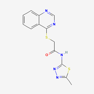 molecular formula C13H11N5OS2 B11419920 N-(5-methyl-1,3,4-thiadiazol-2-yl)-2-(quinazolin-4-ylthio)acetamide 