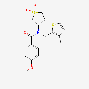 molecular formula C19H23NO4S2 B11420055 N-(1,1-dioxidotetrahydrothiophen-3-yl)-4-ethoxy-N-[(3-methylthiophen-2-yl)methyl]benzamide 