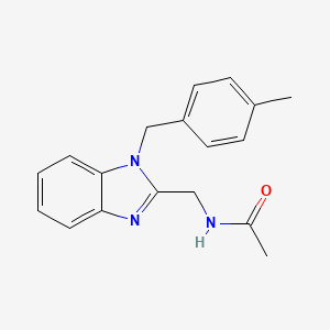 molecular formula C18H19N3O B11420063 N-{[1-(4-methylbenzyl)-1H-benzimidazol-2-yl]methyl}acetamide 