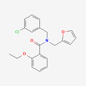 molecular formula C21H20ClNO3 B11420091 N-(3-chlorobenzyl)-2-ethoxy-N-(furan-2-ylmethyl)benzamide 