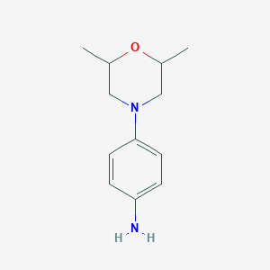 molecular formula C₁₂H₁₈N₂O B1142015 4-(2,6-Dimethylmorpholino)aniline CAS No. 325168-00-1