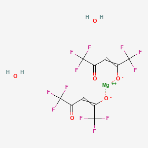 molecular formula C12H10Mg3O14.H2O B1142025 六氟代-2,4-戊二酮酸镁二水合物 CAS No. 120156-45-8