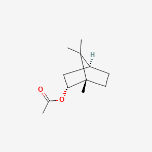 molecular formula C12H20O2 B1142027 Bornyl acetate, (-)- CAS No. 5655-61-8