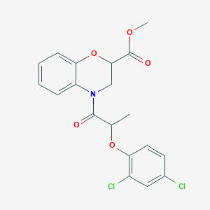 molecular formula C19H17Cl2NO5 B11420278 methyl 4-[2-(2,4-dichlorophenoxy)propanoyl]-3,4-dihydro-2H-1,4-benzoxazine-2-carboxylate 