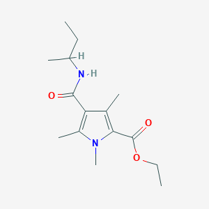 molecular formula C15H24N2O3 B11420301 ethyl 4-(sec-butylcarbamoyl)-1,3,5-trimethyl-1H-pyrrole-2-carboxylate 