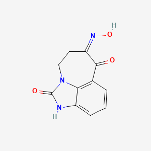 B1142033 4,5-Dihydro-6-oxime-imidazo[4,5,1-jk][1]benzazepine-2,6,7(1h)-trione CAS No. 92260-82-7