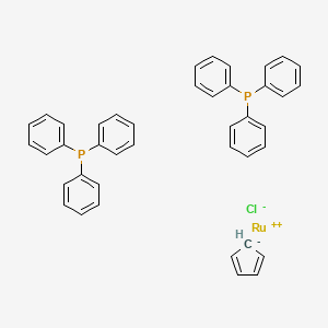 molecular formula C₄₁H₃₅ClP₂Ru B1142038 Chlorocyclopentadienylbis(triphenylphosphine)ruthenium(II) CAS No. 32993-05-8