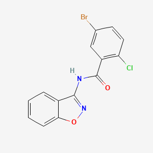 molecular formula C14H8BrClN2O2 B11420465 N-(1,2-benzoxazol-3-yl)-5-bromo-2-chlorobenzamide 