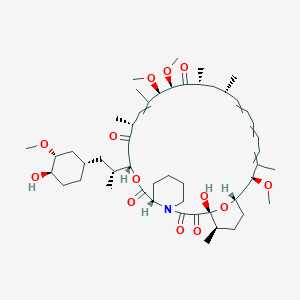 molecular formula C52H81NO13 B1142056 (1R,9S,12S,15R,18R,19R,21R,23S,30S,32S,35R)-1-hydroxy-12-[(2R)-1-[(1S,3R,4R)-4-hydroxy-3-methoxycyclohexyl]propan-2-yl]-18,19,30-trimethoxy-15,17,21,23,29,35-hexamethyl-11,36-dioxa-4-azatricyclo[30.3.1.04,9]hexatriaconta-16,24,26,28-tetraene-2,3,10,14,20-pentone CAS No. 159351-88-9