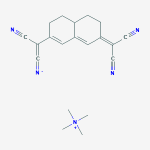 molecular formula C20H23N5 B1142066 Methanaminium, N,N,N-trimethyl-, salt with [7-(dicyanomethylene)-3,4,4A,5,6,7-hexahydro-2-naphthalenyl]propanedinitrile (1:1) CAS No. 121477-87-0