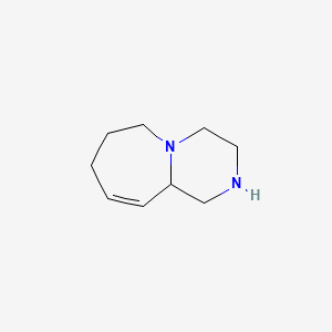 molecular formula C9H16N2 B1142067 Pyrazino[1,2-a]azepine, 1,2,3,4,6,7,8,10a-octahydro- (9CI) CAS No. 116574-76-6