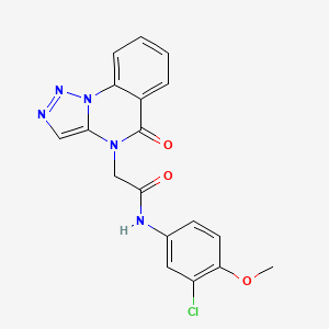 molecular formula C18H14ClN5O3 B11420685 N-(3-chloro-4-methoxyphenyl)-2-(5-oxo[1,2,3]triazolo[1,5-a]quinazolin-4(5H)-yl)acetamide 