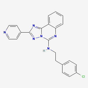 molecular formula C22H17ClN6 B11420699 N-[2-(4-Chlorophenyl)ethyl]-2-(pyridin-4-YL)-[1,2,4]triazolo[1,5-C]quinazolin-5-amine 