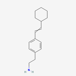 B1142072 2-[4-(2-Cyclohexyl-vinyl)-phenyl]-ethylamine CAS No. 124499-30-5
