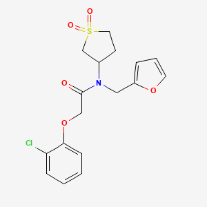 molecular formula C17H18ClNO5S B11420789 2-(2-chlorophenoxy)-N-(1,1-dioxidotetrahydrothiophen-3-yl)-N-(furan-2-ylmethyl)acetamide 