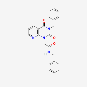 molecular formula C24H22N4O3 B11420794 2-(3-benzyl-2,4-dioxopyrido[2,3-d]pyrimidin-1-yl)-N-[(4-methylphenyl)methyl]acetamide 