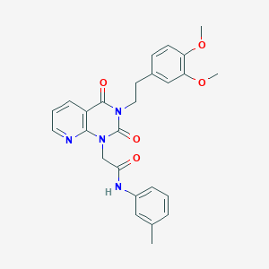 molecular formula C26H26N4O5 B11420867 2-{3-[2-(3,4-dimethoxyphenyl)ethyl]-2,4-dioxo-1H,2H,3H,4H-pyrido[2,3-d]pyrimidin-1-yl}-N-(3-methylphenyl)acetamide 