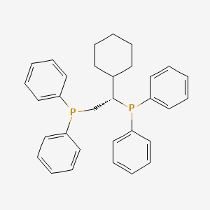 B1142094 [(1S)-1-cyclohexyl-2-diphenylphosphanylethyl]-diphenylphosphane CAS No. 121902-86-1