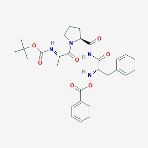 molecular formula C29H36N4O7 B114210 N-((tert-Butoxycarbonyl)alanyl-prolyl-phenylalanyl)-O-benzoylhydroxylamine CAS No. 157135-53-0