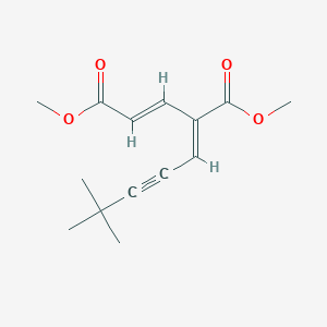 molecular formula C₁₄H₁₈O₄ B1142100 Dimethyl (2E,4E)-4-(4,4-dimethylpent-2-yn-1-ylidene)pent-2-enedioate CAS No. 1176744-66-3