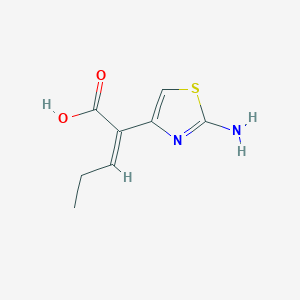 molecular formula C8H10N2O2S B1142102 (Z)-2-(2-Aminothiazol-4-YL)-2-pentenoic acid CAS No. 118109-49-2