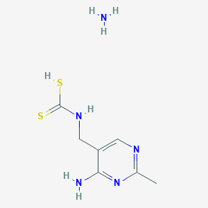 molecular formula C₇H₁₃N₅S₂ B1142103 4-Amino-5-[(dithiocarboxyamino)methyl]-2-methypyrimidine Ammonium Salt CAS No. 856973-53-0