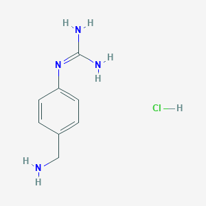 molecular formula C₈H₁₄Cl₂N₄ B1142109 N-[4-(Aminomethyl)phenyl]guanidine Dihydrochloride CAS No. 202979-33-7