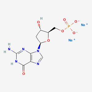 molecular formula C₁₀H₁₂N₅Na₂O₇P B1142110 2'-Deoxyguanosine-5'-monophosphoric acid disodium salt CAS No. 33430-61-4