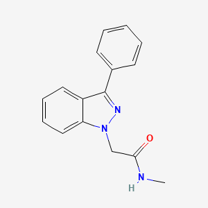 molecular formula C16H15N3O B11421163 N-Methyl-2-(3-phenyl-1H-indazol-1-yl)acetamide CAS No. 61308-33-6