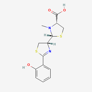 molecular formula C₁₄H₁₆N₂O₃S₂ B1142117 Pyochelin CAS No. 79236-62-7