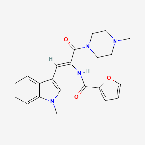 molecular formula C22H24N4O3 B11421267 N-[(1Z)-1-(1-methyl-1H-indol-3-yl)-3-(4-methylpiperazin-1-yl)-3-oxoprop-1-en-2-yl]furan-2-carboxamide 