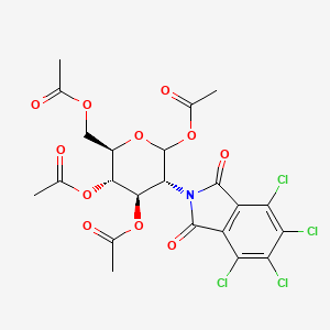 [(2R,3S,4R,5R)-3,4,6-Triacetyloxy-5-(4,5,6,7-tetrachloro-1,3-dioxoisoindol-2-yl)oxan-2-yl]methyl acetate