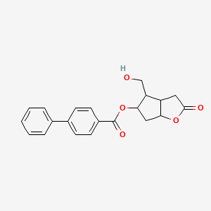 molecular formula C₂₁H₂₀O₅ B1142142 (+/-)-COREY LACTONE, 5-(4-PHENYLBENZOATE) CAS No. 54382-73-9