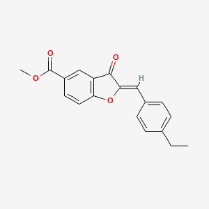molecular formula C19H16O4 B11421825 methyl (2Z)-2-(4-ethylbenzylidene)-3-oxo-2,3-dihydro-1-benzofuran-5-carboxylate 