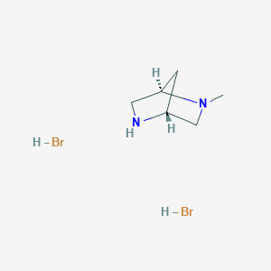 molecular formula C6H14Br2N2 B1142188 (1R,4R)-2-methyl-2,5-diazabicyclo[2.2.1]heptane dihydrobromide CAS No. 125224-64-8