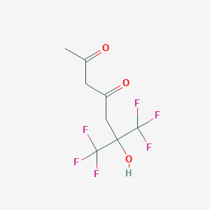 molecular formula C8H8F6O3 B011422 2,4-Heptanedione, 6-hydroxy-7,7,7-trifluoro-6-trifluoromethyl- CAS No. 101913-70-6