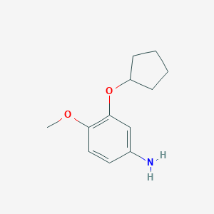 molecular formula C12H17NO2 B114220 3-(Cyclopentyloxy)-4-methoxyaniline CAS No. 154464-26-3