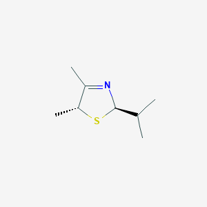 B1142224 (2R,5R)-2-Isopropyl-4,5-dimethyl-2,5-dihydro-1,3-thiazole CAS No. 115152-70-0
