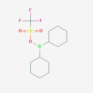molecular formula C13H22BF3O3S B114224 Dicyclohexyl(trifluoromethanesulfonyloxy)borane CAS No. 145412-54-0