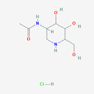 N-[(3S,4R,5R,6R)-4,5-dihydroxy-6-(hydroxymethyl)piperidin-3-yl]acetamide;hydrochloride