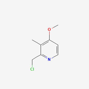 molecular formula C8H11Cl2NO B1142258 2-(Chloromethyl)-4-methoxy-3-methylpyridine CAS No. 124473-12-7