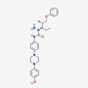 1-amino-3-[4-[4-(4-hydroxyphenyl)piperazin-1-yl]phenyl]-1-[(2S,3S)-2-methyl-1-phenoxypentan-3-yl]urea