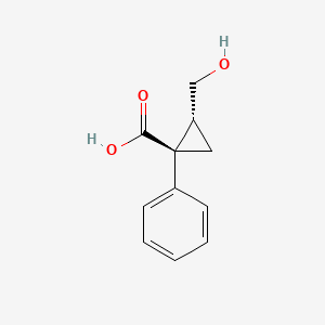 (1R,2R)-2-(Hydroxymethyl)-1-phenylcyclopropanecarboxylic acid